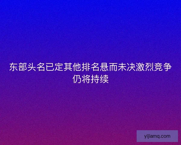 东部头名已定其他排名悬而未决激烈竞争仍将持续